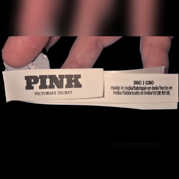 PINK Victoria's Secret Wear Everywear T-Shirt Bra, 36C Logo Print - Picture 6 of 8